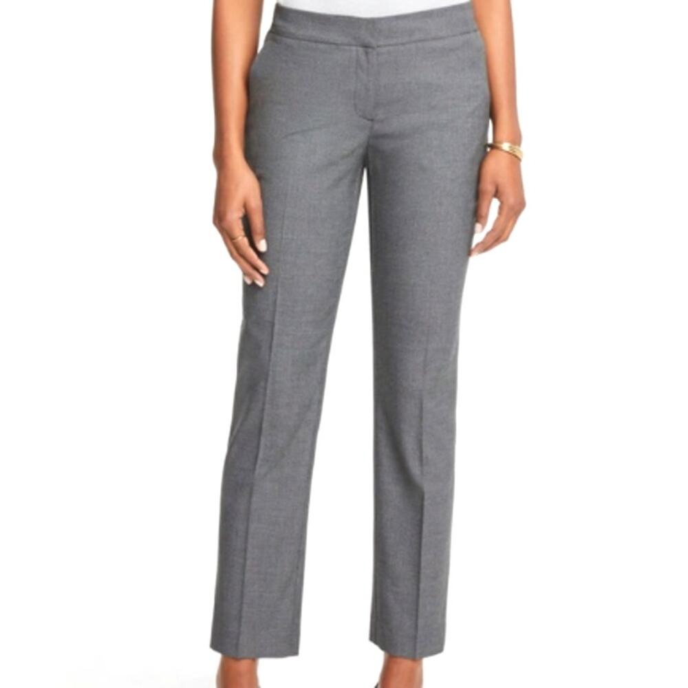 Ann Taylor Signature Fit Gray Trouser Pants Women's Size 12